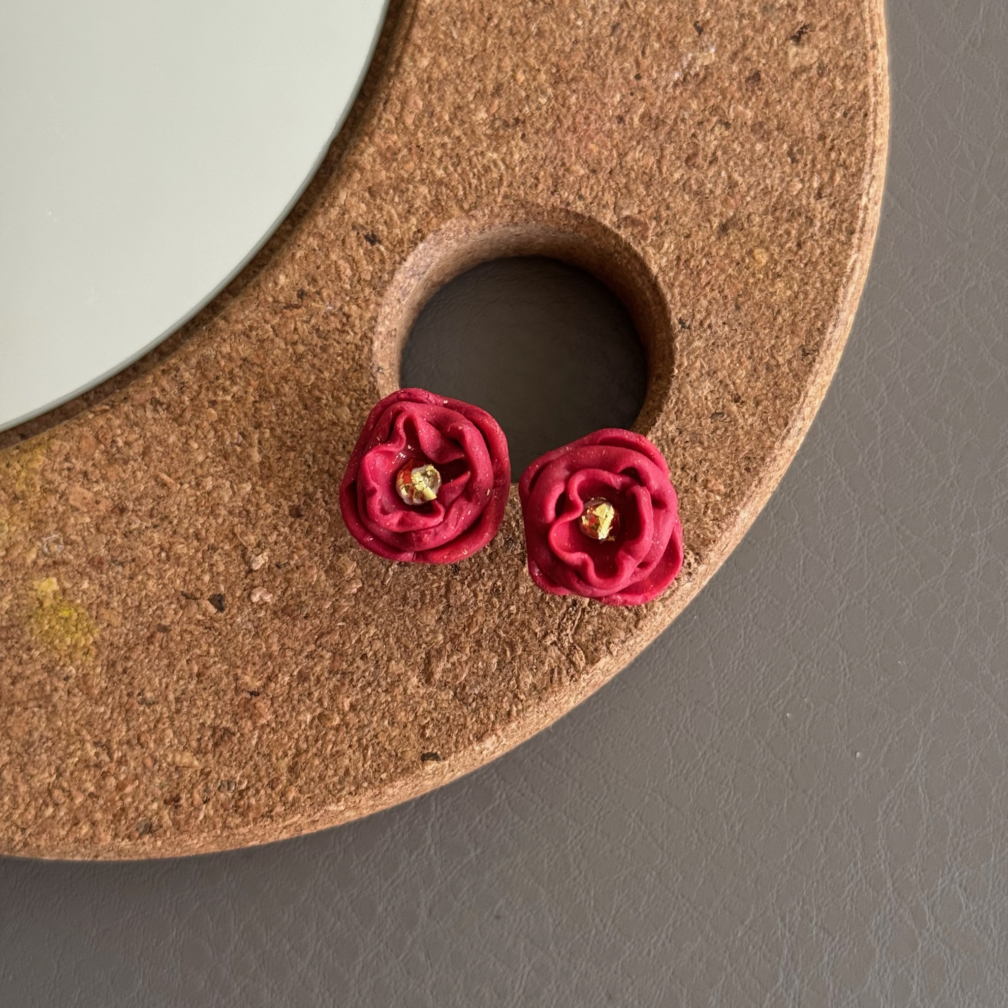 Eustoma Red - kolczyki