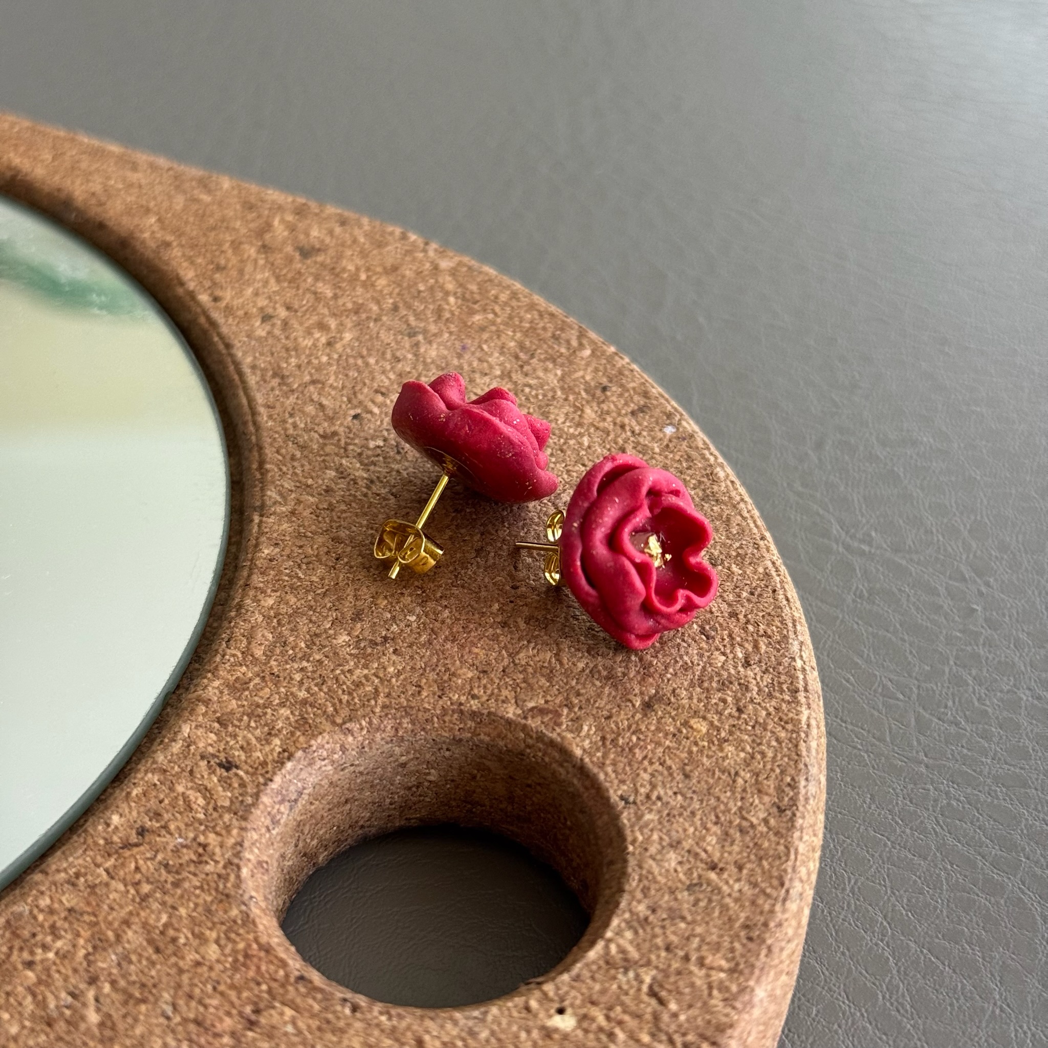 Eustoma Red - kolczyki - obrazek 2