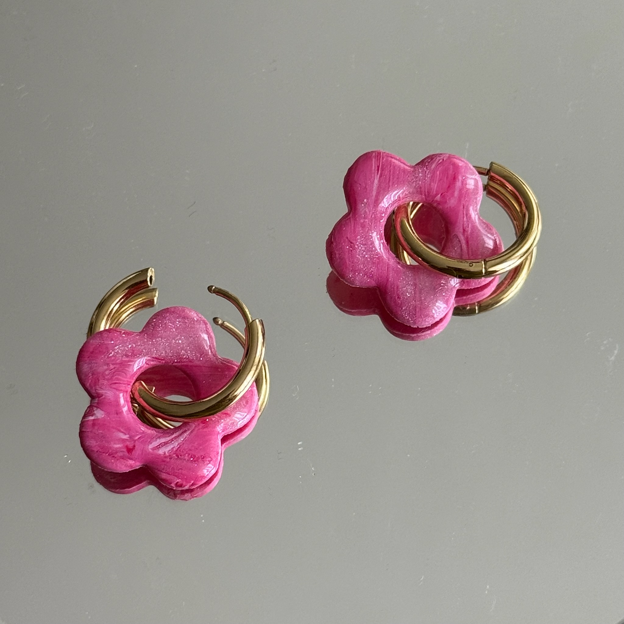 ModuLove - Rose Magenta 2 - kolczyki - obrazek 2