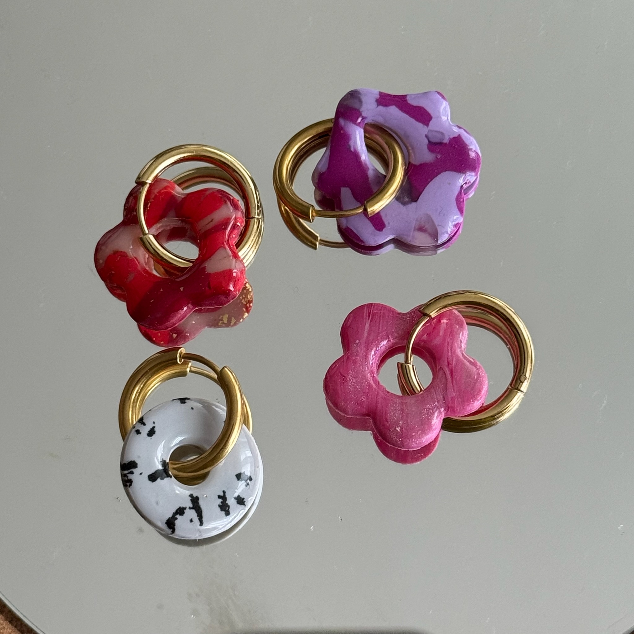 ModuLove - Rose Magenta 2 - kolczyki - obrazek 3