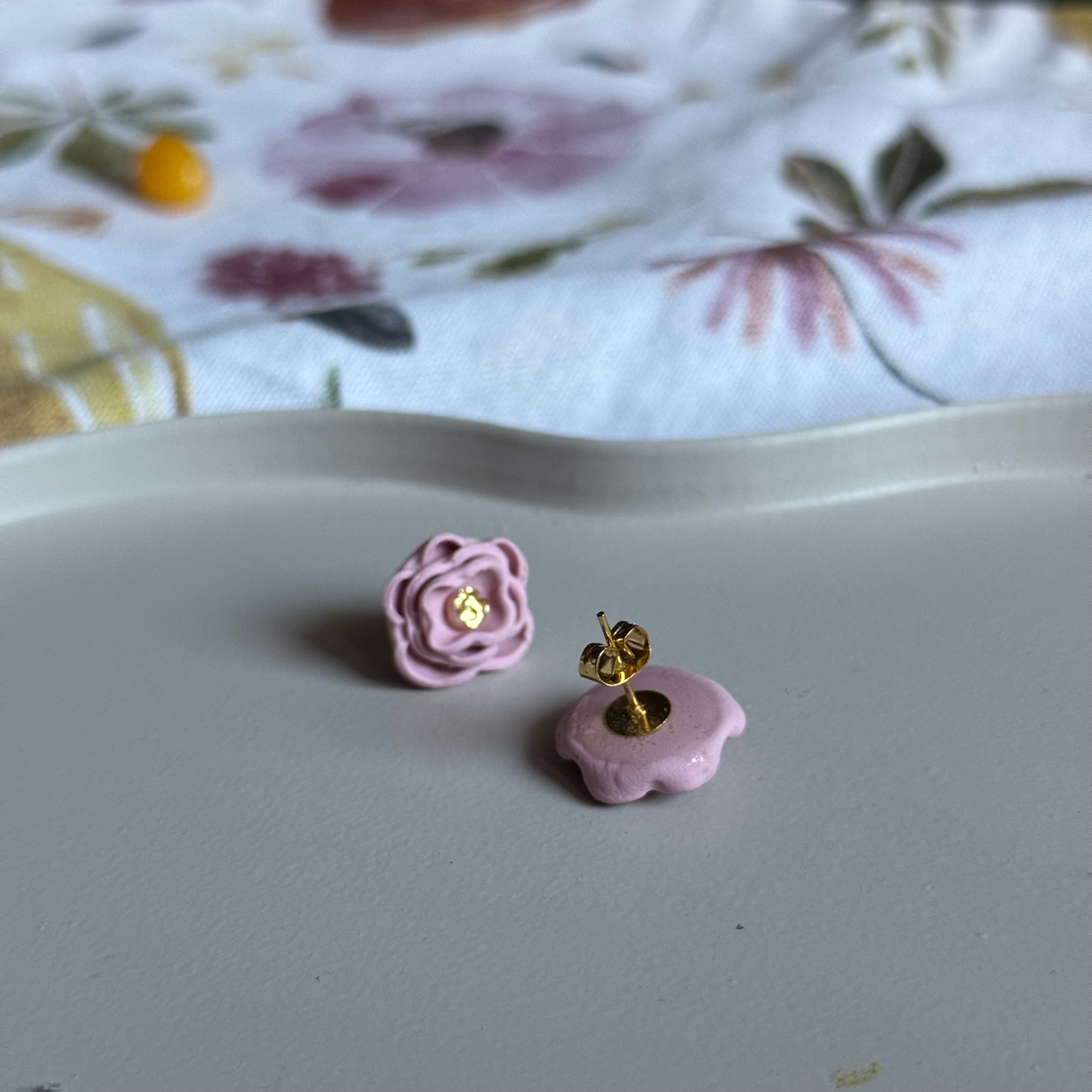 Eustoma Baby Pink - kolczyki - obrazek 2