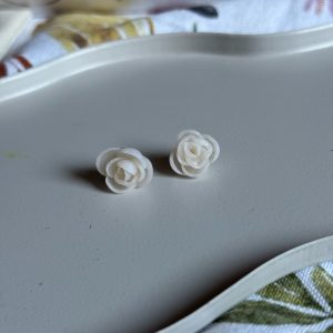 Mini Rose Ecru - kolczyki